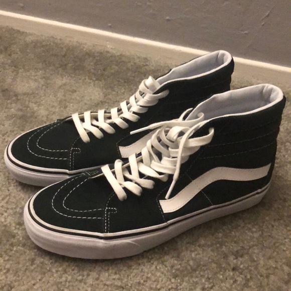 dark green high top vans